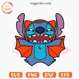 Stitch Halloween Bat SVG PNG DXF EPS Cricut