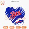 Buffalo Bills Heart SVG, Bills Football Fan SVG PNG Cut Files