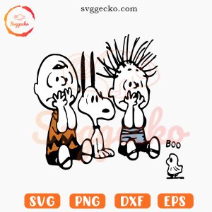 Peanuts Snoopy Friends Halloween Boo SVG, Woodstock Ghost SVG, Snoopy Spooky SVG PNG Files