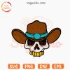 Cowboy Skull SVG, Country Skeleton SVG PNG Cricut