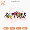 Disney Friends Halloween Face SVG, Cute SVG, Disney Spooky Season SVG PNG Cricut