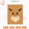 Eevee Face SVG, Cute Pokemon Anime SVG PNG EPS DXF Files