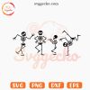 Funny Skeletons Dancing SVG, Halloween Party SVG PNG EPS DXF