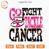Go Fight Tackle Cancer Football SVG, Cancer Survivor SVG, Breast Cancer Month SVG PNG Files