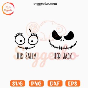 Her Jack His Sally SVG, Couple Halloween SVG PNG Digital Download