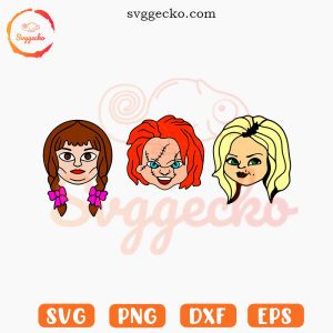 Horror Dolls Face SVG, Annabelle SVG, Chucky And Tiffany SVG PNG Cricut