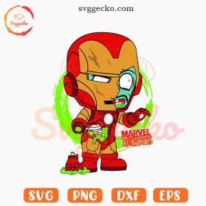 Iron Man Zombie SVG, Funny Iron Man Avengers Halloween SVG PNG Designs