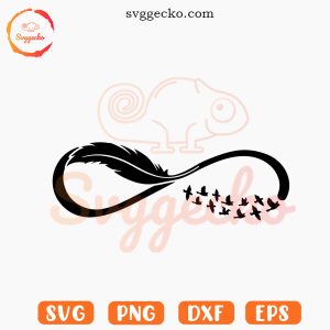 Infinity Bird Feather SVG PNG Cricut Files