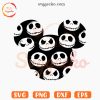 Jack Skellington Mouse Head SVG, Halloween SVG, Disney Mickey Nightmare Before Christmas SVG