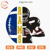 Rams Half Football Player SVG, Los Angeles Rams Team SVG PNG Cricut Files