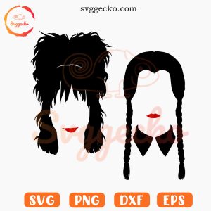 Lydia Deetz And Wednesday Addams SVG, Beetlejuice SVG, Spooky Hallowen Girls SVG PNG