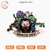 Monster Crew SVG, Vampire SVG, Witch SVG, Zombie Halloween SVG PNG Cricut