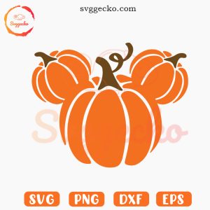 Mickey Head Pumpkin SVG, Fall SVG, Spooky Halloween Mouse SVG PNG Cricut