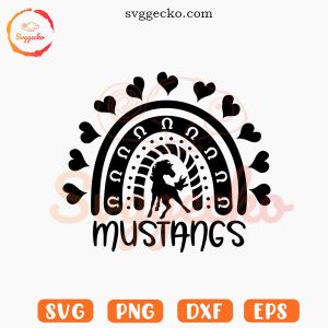 Mustangs Rainbow SVG PNG EPS DXF Files Cricut
