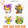 Pikachu Halloween SVG Bundle, Pikachu Spooky SVG, Cute Pokemon Halloween SVG PNG Files