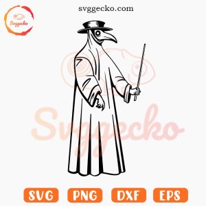 Plague Doctor SVG, Bird Halloween SVG PNG Cut Files