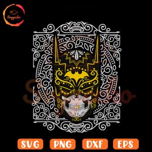 Batman Sugar Skull SVG, Halloween Batman SVG, Superhero Day Of The Dead SVG PNG Files