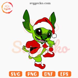 Stitch Grinch SVG, Funny Stitch Christmas SVG PNG Downloads