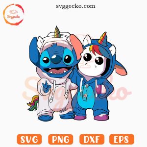 Stitch And Unicorn Friend SVG, Funny Stitch Costume SVG PNG Files
