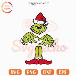 Grinch Head Hands And Feet SVG, Funny Christmas SVG PNG EPS DXF Cut Files