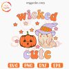 Wicked Cute SVG, Retro Ghost SVG, Spooky Vibes SVG, Groovy Halloween SVG PNG For Kids
