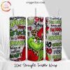 Grinch Words 20oz Straight Skinny Tumbler Wrap, Funny Christmas Tumbler Cup Designs