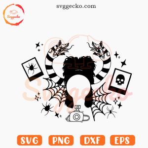 Lydia Beetlejuice Starbucks Wrap SVG, Halloween Horror Coffee Cup SVG PNG Cricut