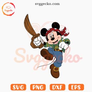 Mickey Mouse Pirate SVG, Disney Cruise Halloween SVG PNG Cut Files