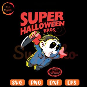 Super Halloween Bros SVG, Super Mario Michael Myers SVG PNG Cricut