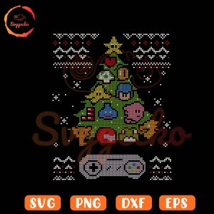 Game Ugly Christmas Sweater SVG, Gamer Merry X Mas SVG PNG Cricut