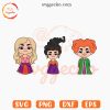 Baby Sanderson Sisters SVG, Cute Hocus Pocus SVG, Halloween Witch Kids SVG PNG Cut Files