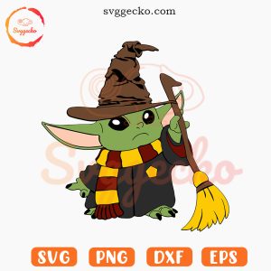 Baby Yoda Harry Potter SVG, Wizarding School SVG, Star Wars SVG PNG Cricut