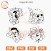 Horror Head Flowers SVG, Jason SVG, Ghostface SVG, Halloween Characters SVG PNG Files