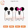 Mickey Minnie Ghost SVG, Funny Ghost SVG, Disney Halloween SVG PNG Files