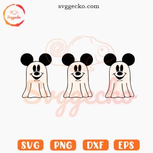 Mickey Ghost SVG, Disney Mouse Halloween SVG PNG Files