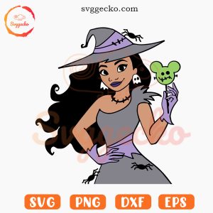 Moana Princess Witch SVG, Witchy Girl SVG, Disney Princess Halloween SVG PNG Digital Downloads