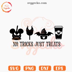 No Tricks Just Treats SVG, Halloween Disney Snacks SVG PNG Cricut