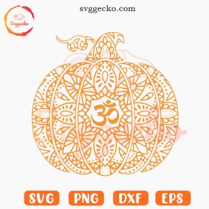 Pumpkin Mandala SVG, Fall SVG, Halloween SVG PNG Files