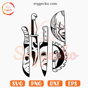 Scary Movie Weapons SVG, Horror Halloween SVG PNG Digital Downloads