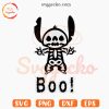 Stitch Skeleton Boo SVG, Spooky SVG, Halloween Stitch Disney SVG PNG Cut Files