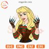Aurora Princess Freddy Krueger SVG, Funny Disney Halloween SVG, Briar Rose Horror SVG PNG