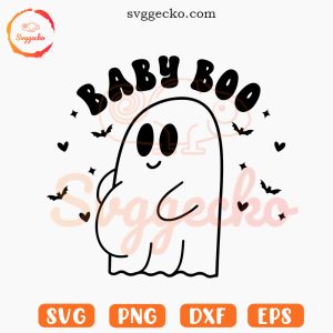 Baby Boo SVG, Ghost Pregnant SVG, Funny Halloween Mom SVG PNG Cut Files