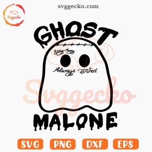 Ghost Malone SVG, Funny Post Malone Halloween SVG PNG Cricut