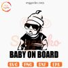 Baby On Board SVG, Car Stickers SVG PNG DXF EPS Cricut