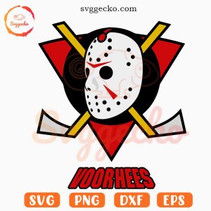 Voorhees Hockey Mask SVG, Jason Voorhees SVG, Killer Halloween Movie SVG PNG Cricut