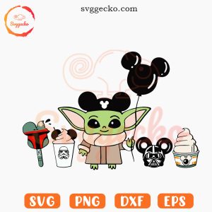 Baby Yoda Disney Snacks SVG, Disney Family Vacation SVG, Disneyland Trip SVG PNG Cricut