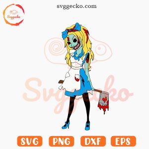 Alice Princess Horror SVG, Spooky SVG, Halloween Disney Cartoon SVG PNG Digital Files
