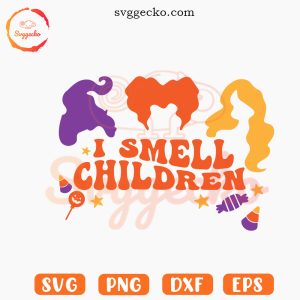 I Smell Children Retro SVG, A Bunch Of Hocus Pocus SVG, Sanderson Sister SVG, Halloween Funny SVG PNG