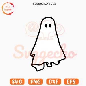 Ghost SVG, Cute Spooky SVG, Boo SVG, Halloween Cute SVG PNG Digital File