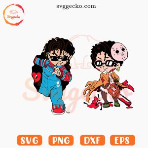 Bad Bunny Chucky And Leatherface SVG, Bad Bunny Horror SVG PNG, Baby Benito Halloween SVG Cricut